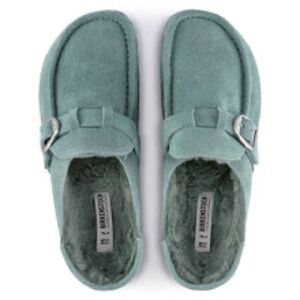 Birkenstock BUCKLEY SHEARLING BERYL SUEDE/green Teal Suede Loafers